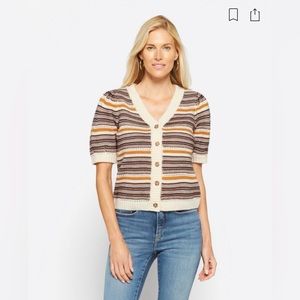 Les Serein Osprey Short Sleeve Cardigan